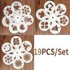 Set of 19 Latte Art Templates, Coffee Art Stencil Sheets for Decorating Cakes and Sweets