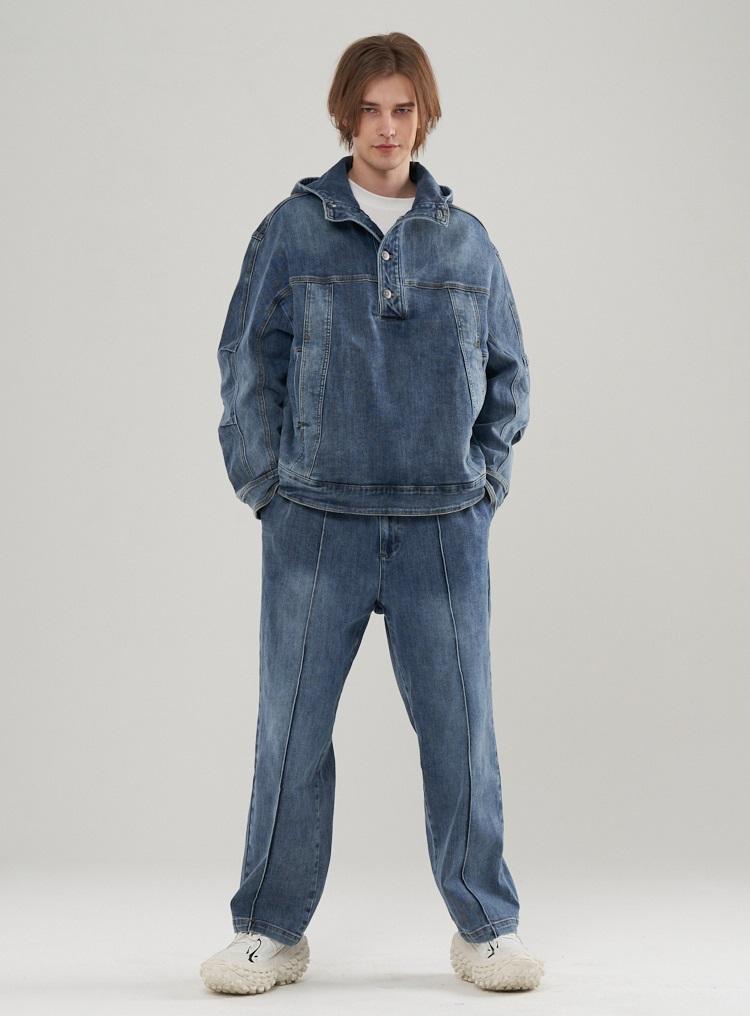 Comspace1980 [Set] Washed Spandex Denim Oversized