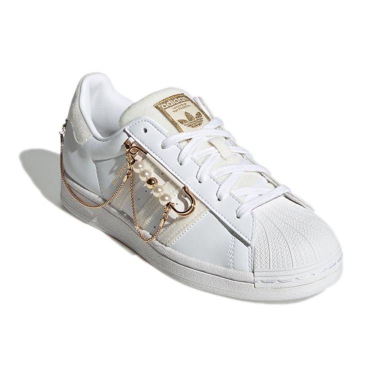 Adidas Originals Superstar Low Top Sneakers Women Sneakers Han-Jade-White GZ3386