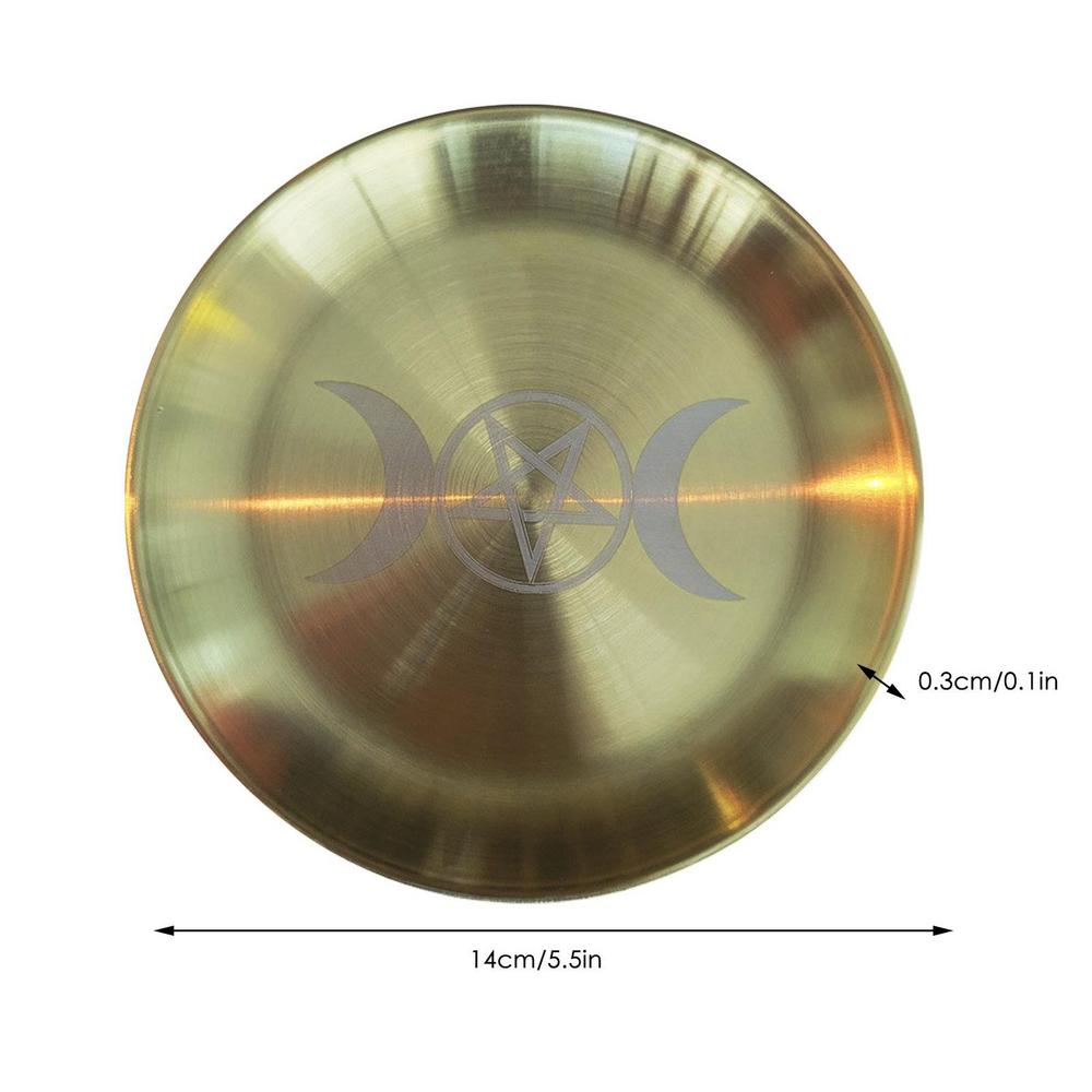 Altar Schale Hexen Kerzenhalter Teller Kerzenständer Altar Serviertablett Wahrsageutensilien Hexenbedarf für Zeremonien Dekorationen