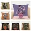 Classic Vintage Vase Cushion Cover Linen Pillowcase Soft  for Sofa Bed Home Room Decor