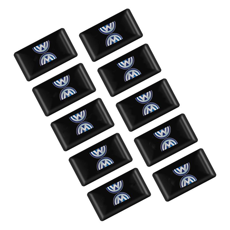 VW GTI GOLF 10Pcs Car Styling 3D Epoxy Sweden Flag Sticker Emblem Decal Badge For Volkswagen VW Scirocco Jetta Beetle Golf Passa