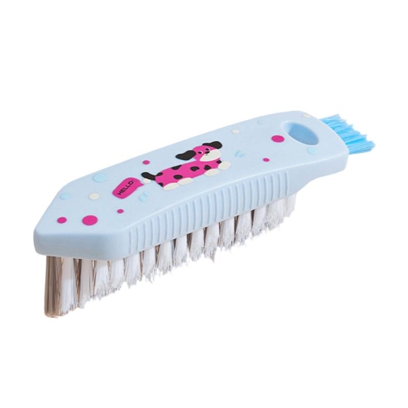 

Triangular Edge Brush Double Head Bristles Floor Tile Glass Safe Scrubbing Narrow Space Cleaning Household Essential 1 синий