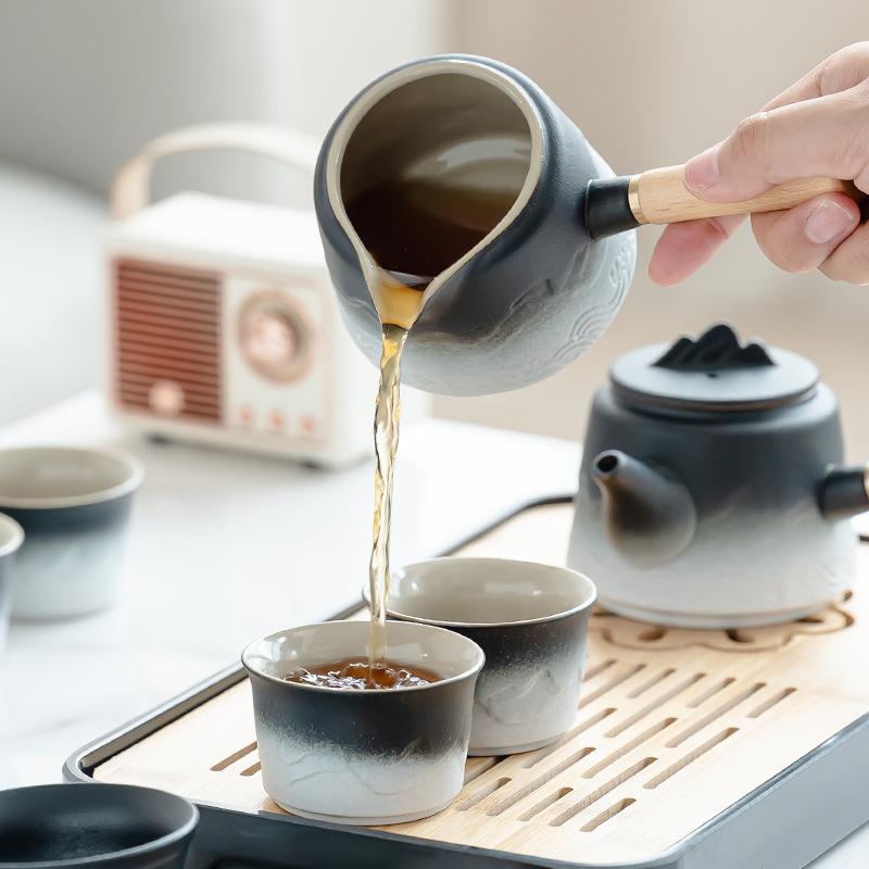 Gradual Change Kung Fu Tea Set Portable Travel Tea Set Household Light Luxury Ceramic Office Tea Business Gifts