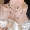 Bohemian Multi Layered Love Bow Necklace Metal Stacked Clavicle Chains Fashion Jewelry Vintage Choker for Women