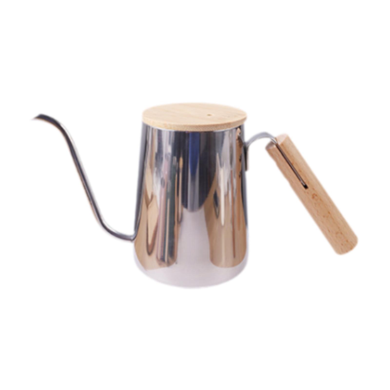 

Durable Stainless Steel Gooseneck Coffee Pot Heat Insulated Handle Pour over Dripper for Home Office