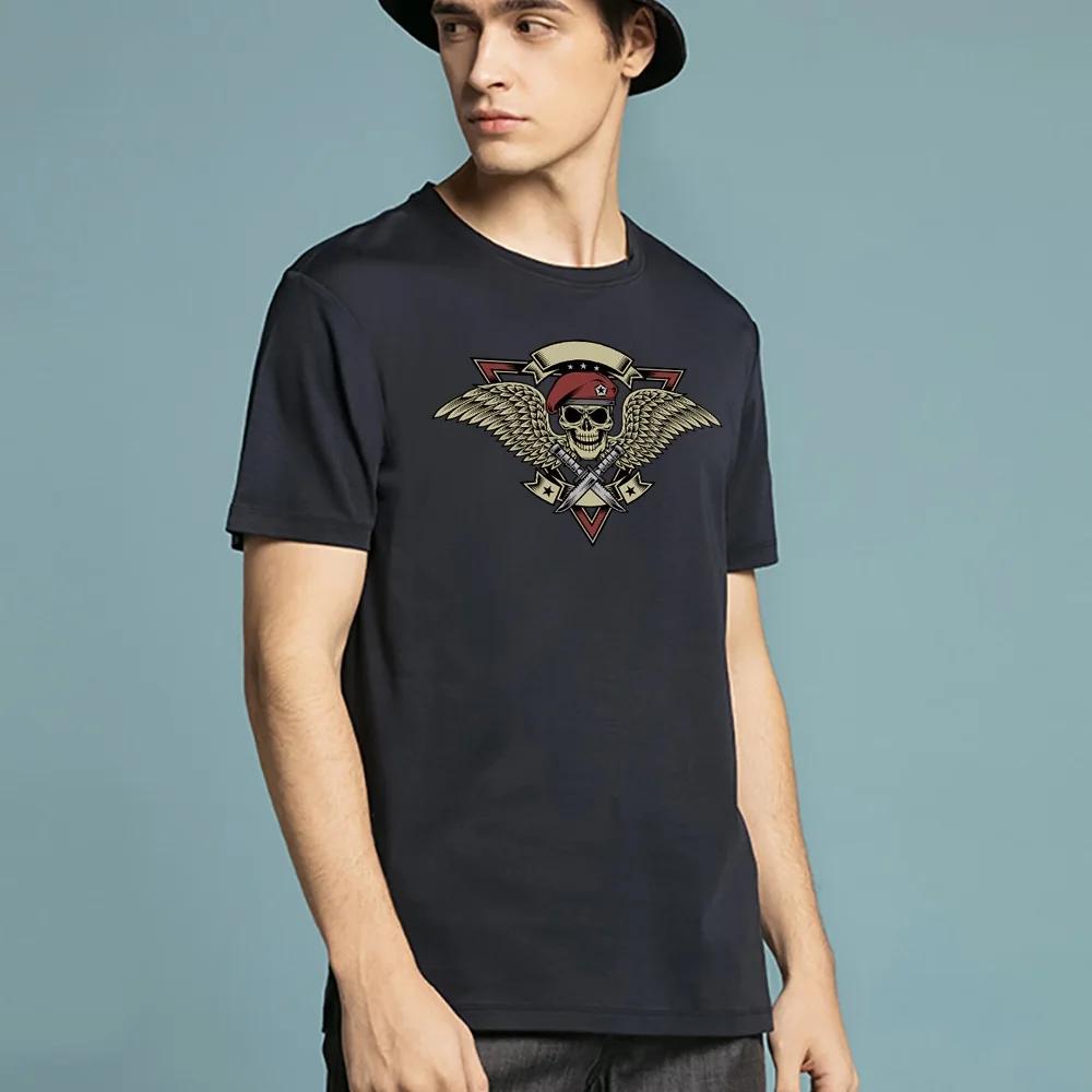 

Модная футболка с коротким рукавом и круглым вырезом, мужская одежда, футболка с принтом черепа, повседневные футболки, Харадзюку 2022, лето, черная, хип-хоп, уличная одежда XXXXXL чёрный