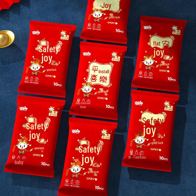 Infant & Child Wet Wipes - Portable for Hand & Mouth, 10-Piece Family Pack