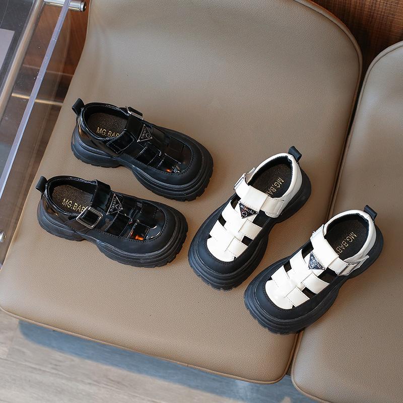 

Сандалии для девочек, летняя мода, мягкая подошва, детская обувь для принцесс, обувь для девочек, пляжная обувь Baotou Hollow 26 бежевый