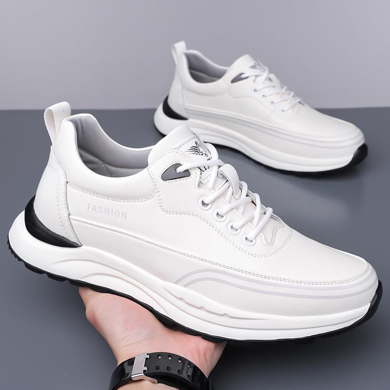 

Модная мужская спортивная обувь из натуральной кожи на шнуровке, повседневные кроссовки, нескользящая тренировочная обувь для отдыха, мужская обувь для трекинга, кроссовки для ходьбы 44