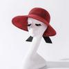 Summer Wide Brim Foldable Sun Hats For Women Girl Portable Ponytail Outdoor Beach Straw Hat Adjustable Uv Protection Panama Caps
