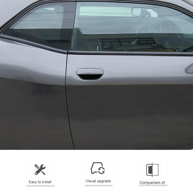 Ca ABS Maniglia esterna della porta Ciotola Ornamento Decorazione Adesivo adatto per Dodge Challenger dal 2015 in su Accessori esterni