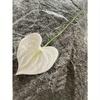 1pc Artificial Hand-Feel Soft Rubber Red Palm Leaf Prop, Home Decor Fake Flower Arrangement