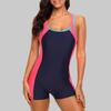Costume da bagno intero da donna sportivo, con schiena scoperta, da spiaggia, bikini