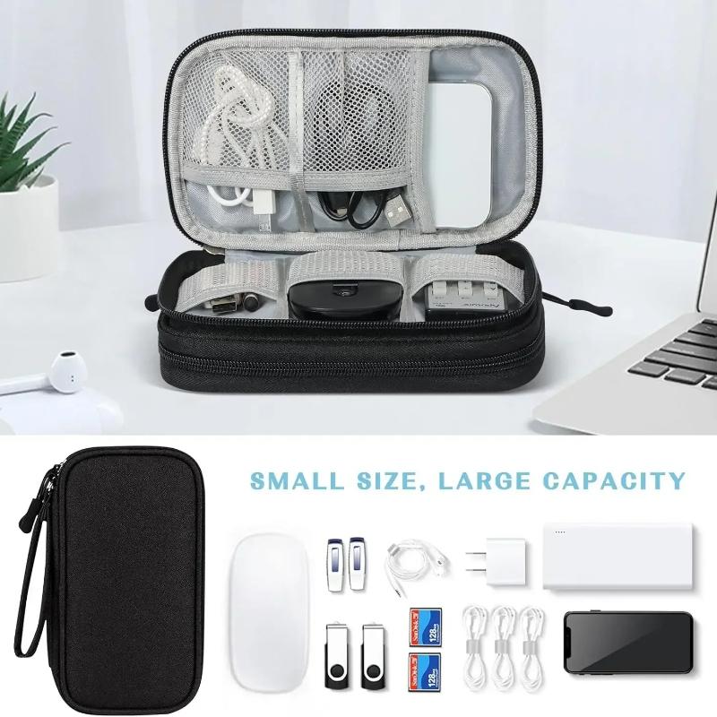 1pc Data Cable Storage Bag Waterproof Portable Carry Case  Storage Bag Travel Organizer Bag for Cable Cord USB Charger