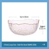 Japanese Hammered Glass Salad Bowl with Gold Rim