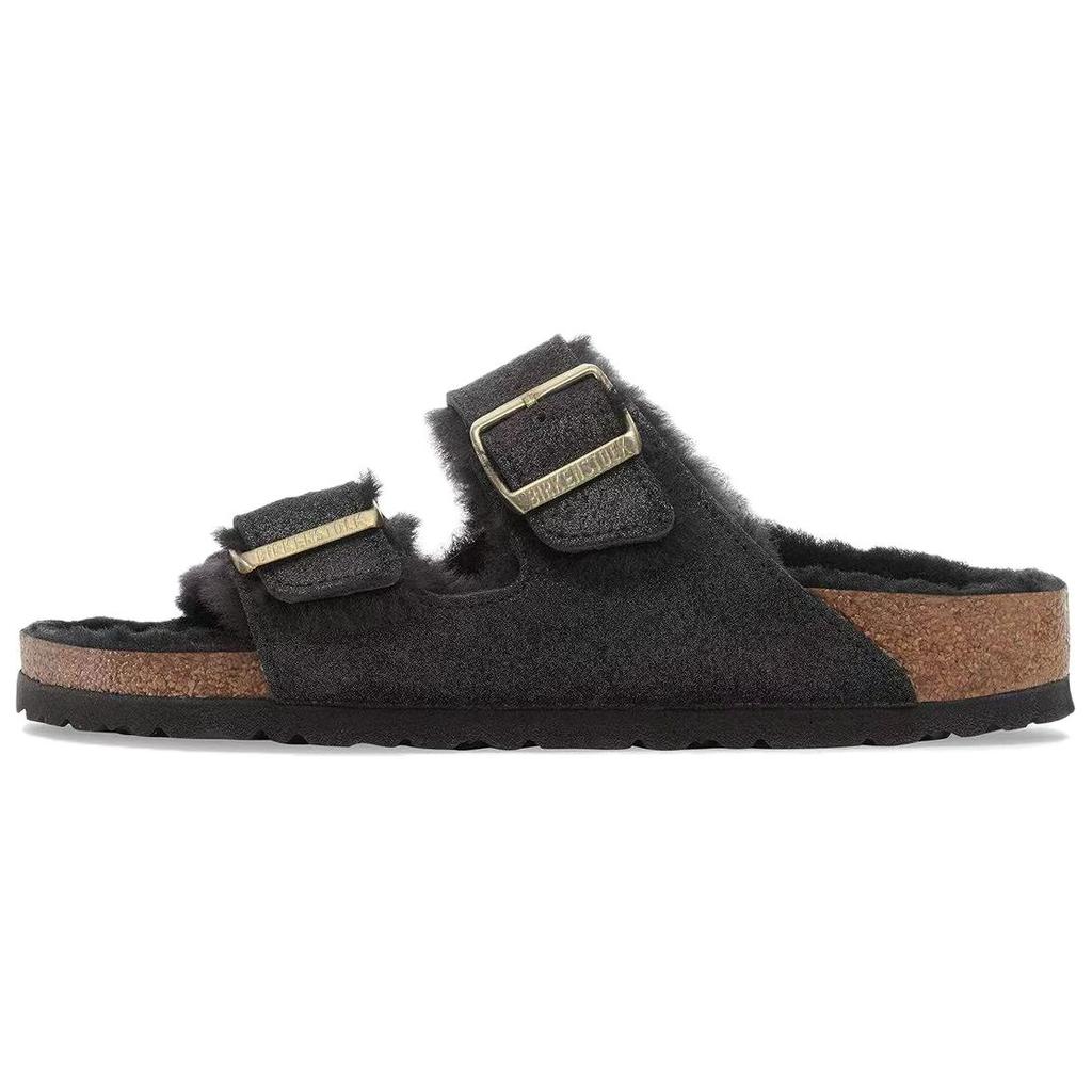 Birkenstock Arizona Shearling Birkenstock Boty Dámské Černé Úzké 1030304