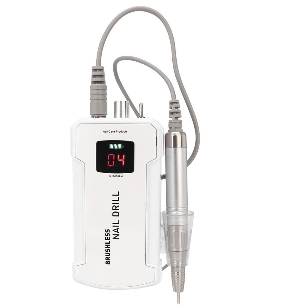 25000RPM Portable Nail Drill Machine Electric Nail Grinding Buffing Polisher Manicure Tool White