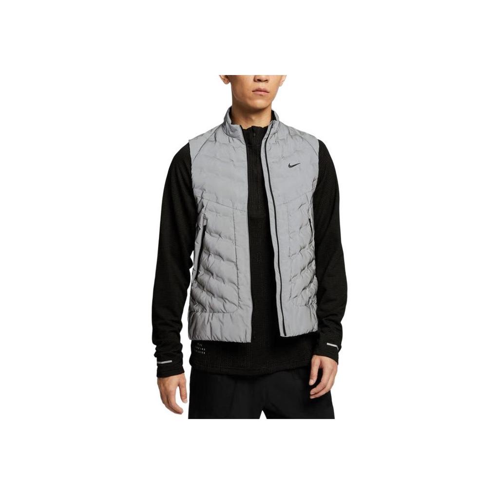 Nike As M Nk Tfadv Reflect Vest Brand Logo Stand Collar Zipper Sleeveless Vest Men Vests IM6279027