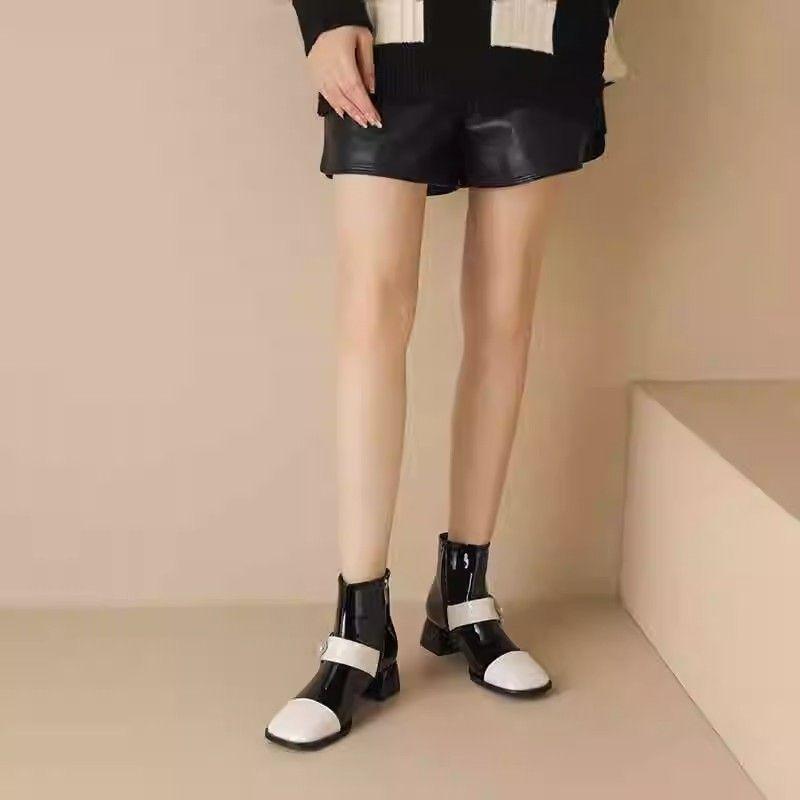 Fashion Splicing Colour Ankle Boots for Women Non Slip Flower New Rock On Offer Booties Designer Luxury Trend 2025 In Woman Short Shoes