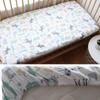 Baby Crib Fitted Sheet For Newborn Soft Cotton Bed Cot Mattress Cover With Rubber 130x70cm