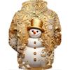 Full Print Christmas Santa Claus Elk Hoodie New In Men Women Casual Pullovers Sweatshirts Clothes Xms Gift Snowman Pullovers