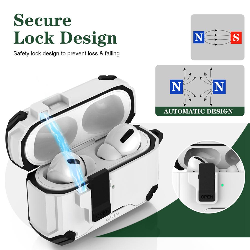 KEYSION Magnetic Automatic Switch Earphone Case for Airpods Pro 3 Pro 2 Shockproof Phone Stand Headphone Cover for AirPods 4 3 2 1