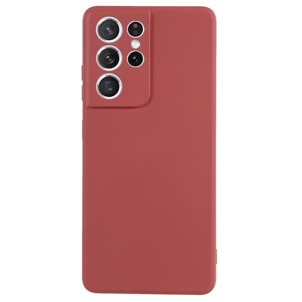 For Samsung Galaxy S21 Ultra 5G Case Precise Cutouts TPU Fiber Lining Shockproof Phone Cover