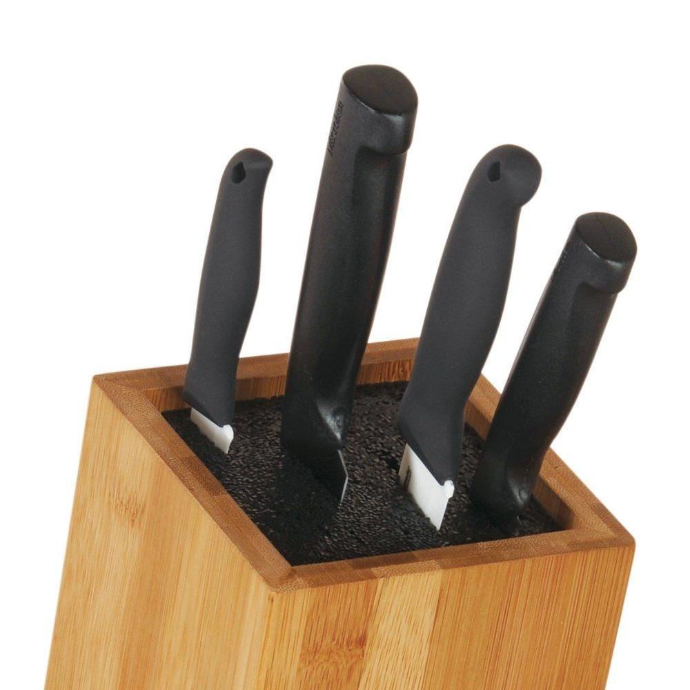 Stojak na Noże Kuchenne Bambusowy Blok do Noży Kuchennych Uniwersalny