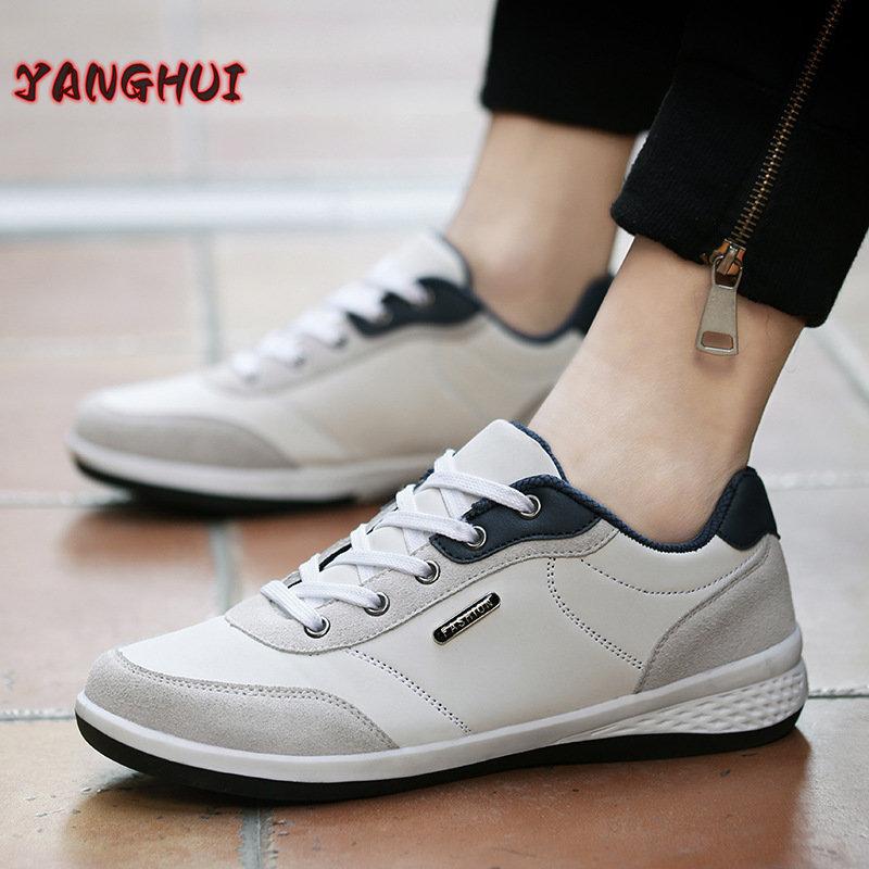 Новые повседневные кроссовки на шнуровке с контрастной круглой головкой для мужчин — фото 4