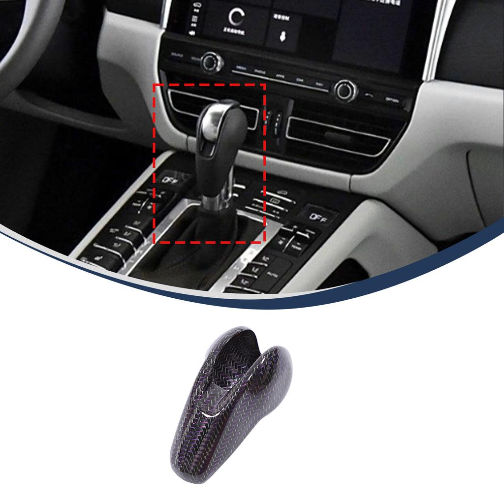 Real Carbon Fiber Center Gear Shift Knob Trim Cover For Porsche Macan 95B 14-21
