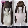 Double Ponytail Synthetic Wig For Women Lolita Clip-on Style Double Ponytail Wig Suitable For Role Playing Christmas Halloween