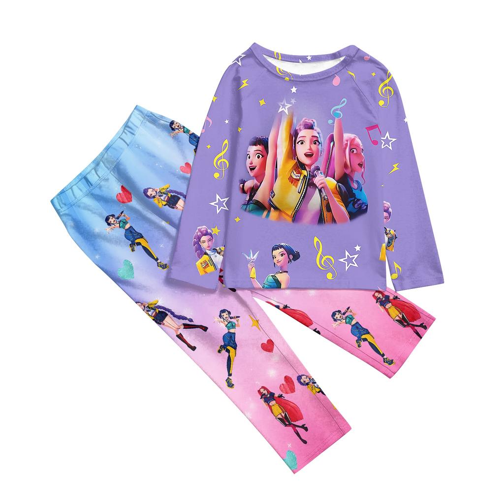 Familie Matchende Sett Pyjamas, Loungewear Antrekk, Familie Matchende Langermet Topp+Bukse Sett