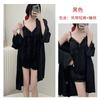 French Style Light Luxury Spaghetti Strap Shorts Set for Women, Summer with Chest Pad, Home Lace Loungewear, Thin Ice Silk Women's Pajamas