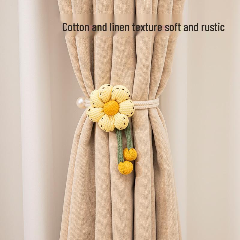 Cute Cartoon Sunflower Curtain Tiebacks Decoration Straps