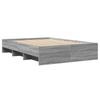 Bed Frame Gray Sonoma 120 x 190 cm Particleboard