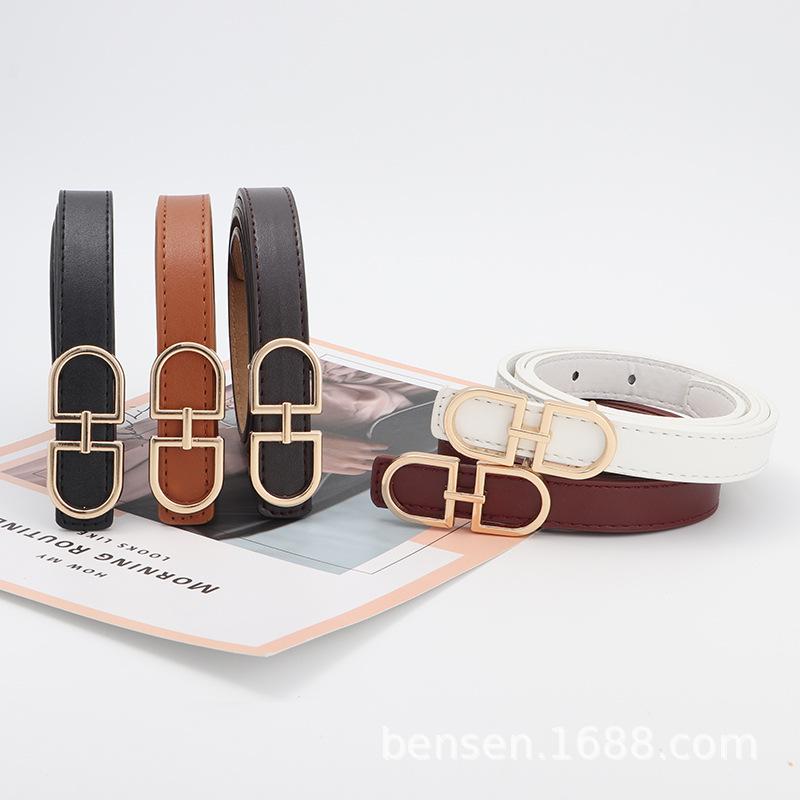 Versatile Decorative Women Slim Leather Belt Narrow Strap Dresses Shirts Skinny