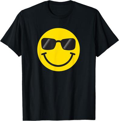 T-shirt Graphique Visage Heureux Sourire Émoji Souriant Drôle Hommes Femmes Cadeau Toutes Tailles