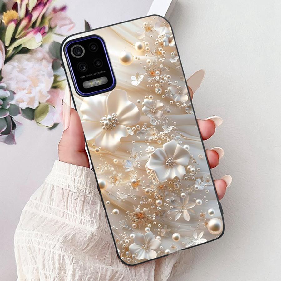 For LG K52 K62 2020 Case Silicone Soft Back Cover For LGK52 K 62 2020 Fashion flower Phone Case Shockproof Protective Bumper