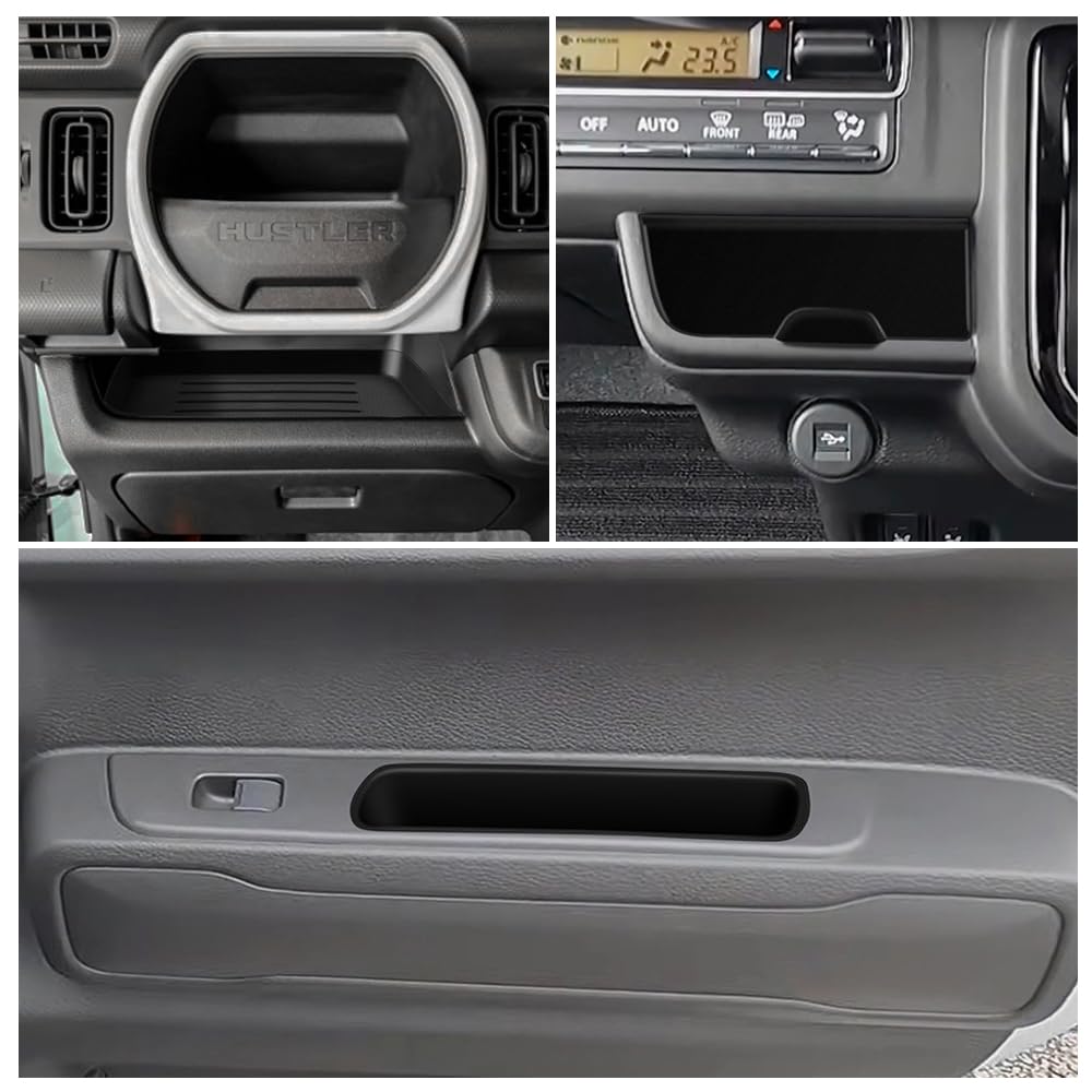 SAWAKAKI Console Pocket Drawer and Storage Trays for Suzuki Hustler MR52S and MR92S Convenient Storage Made of ABS and and Mats, Mats, Trays, (6