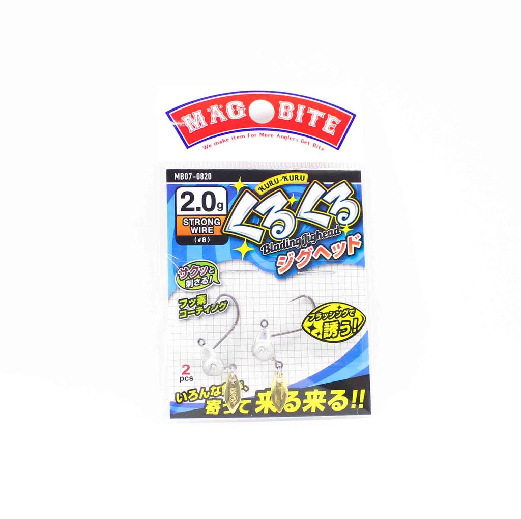 Tête Plombée Harimitsu Magbite Kurukuru Blading - 5g - Hameçon Taille 2 - Lot De 2