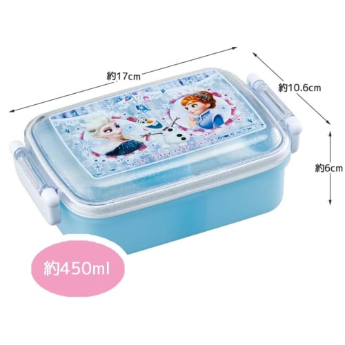 Skater Children's Lunch Box, 1 Tier, 450ml, Fluffy Dome Shape, Disney Frozen 24, Antibacterial, For Children, Made in Japan RBF3ANAG-A