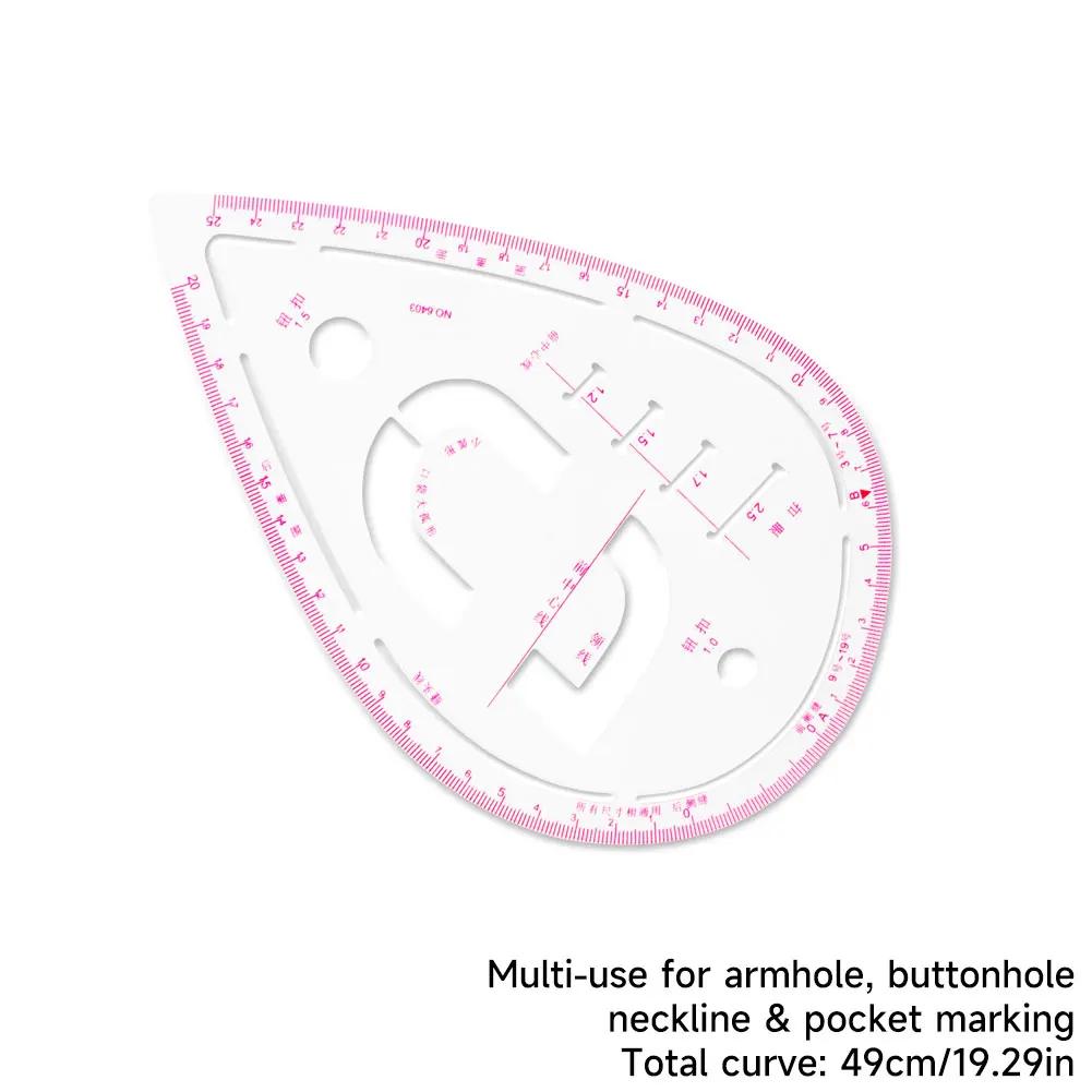 Tailor Measure Ruler Soft Grading Design Ruler French Metric Curve Template Sewing Accessories For Clothing Pattern Making DIY
