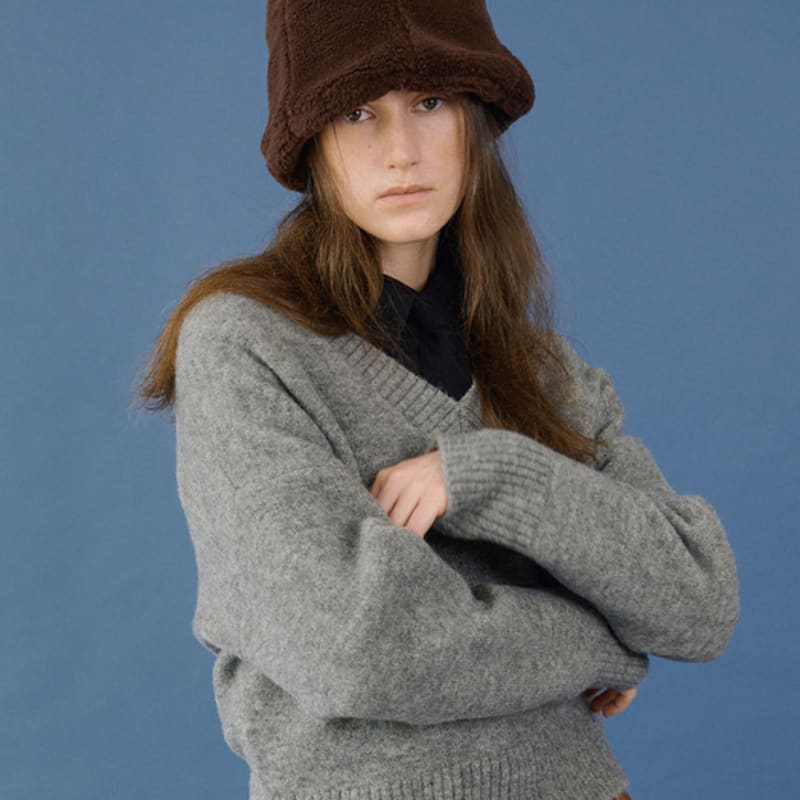 AWESOME NEEDS MUSHROOM HAT_BROWN