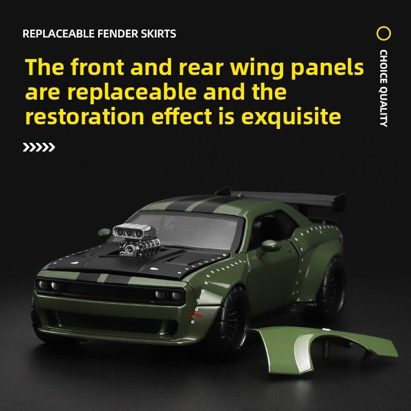 Simulation Alloy Dodge Challenger Srt Hellcat Sports Car Assembled Model Toy For Kids Collectors