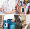 Doctors and Nurses Rotating Alligator Clip Easy-to-pull Buckle Medical Care Easy-to-pull Retractable Badge ID Buckle