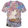New Summer Style Japanese Retro Cartoon Animation Cute Cover Print T-shirt for Men and Women