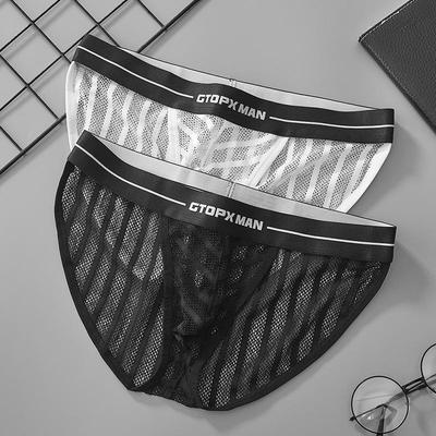 GTOPX Men's Low-Rise Mesh Ice Silk U-Convex Briefs