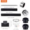 Diesel Heater Pipe Ducting Set, 3" Extendable Air Duct Hose, 1" Stainless Steel Exhaust Pipe, 2 Air Vents, Tee Air Outlet Connector and Hose Clamps,