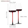 2PCS Red Pulled Stem Crystal Wine Goblet Handmade Personality Red Wine Glass Tasting Cup Home Bar Wedding Party Using